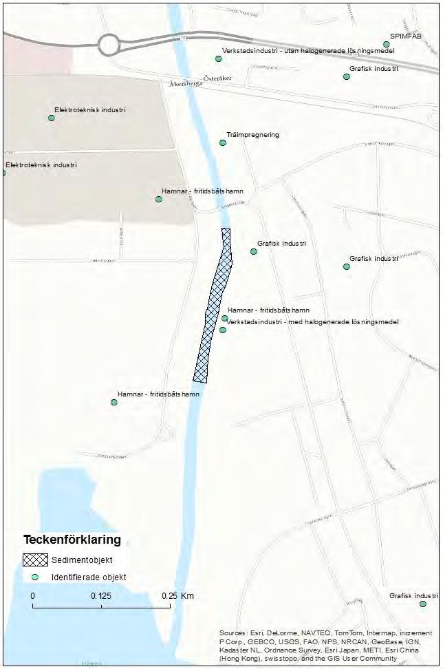 Figur 63 Redovisning över Sediment vid Ö. Kanalstaden och närliggande objekt.