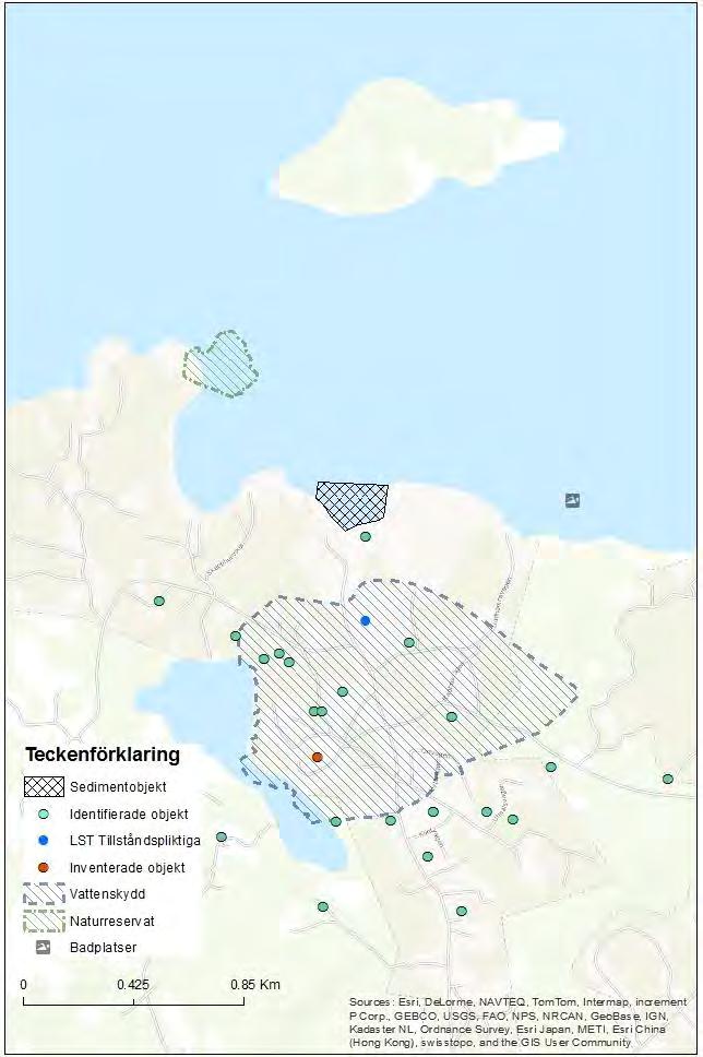 Figur 20 Redovisning över närområdet och närliggande objekt.