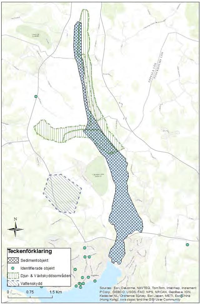 Figur 27 Redovisning över Garnsviken och närliggande objekt.