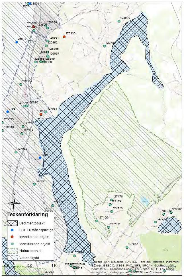 Figur 31 Norrviken inkl. närliggande objekt och skyddsvärden.