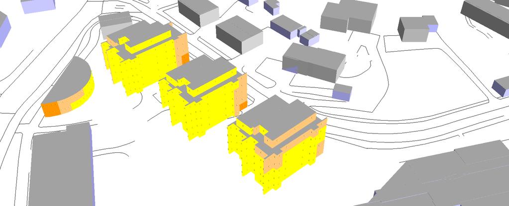 Elevation 2 < <= 2 > 81 76-81 71-76 66-71 <= 66 KV Rektorsgatan, Alingsås Trafikbullerutredning Situation trafik 2035 Maximala ljudnivåer vid fasader ÖVRIGT Kartan visar ljudnivåerna som