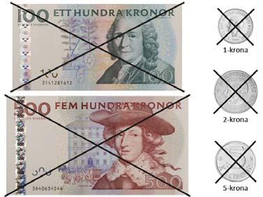 Farväl till gamla sedlar och mynt Text: Bodil Svensson Om två månader är det sluthandlat för gamla mynt och sedlar.