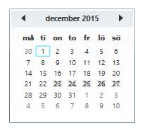 BLACKOUTDATES <Calendar> <Calendar.