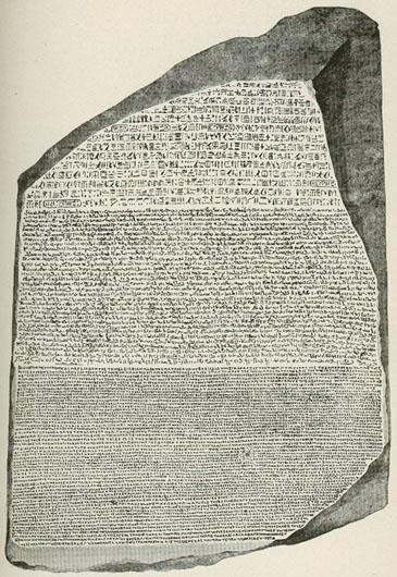 Grandioritplatta 196 fkr 1799 Rosetta British Museum Egyptiska