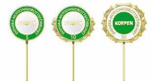 Utmärkelser Guldnålar Guldnål är Korpens högsta utmärkelse och kan utdelas efter 25 års insatser av
