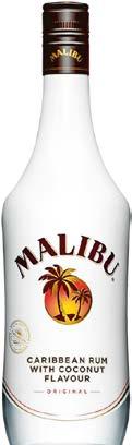 0,2 liter pantflaska + 0,18 pant 0 4,95 Malibu White Rum/Coconut 21 % 14 Dos Mas Kanellikör med Tequila Praktiskt att blanda med Ginger Ale eller