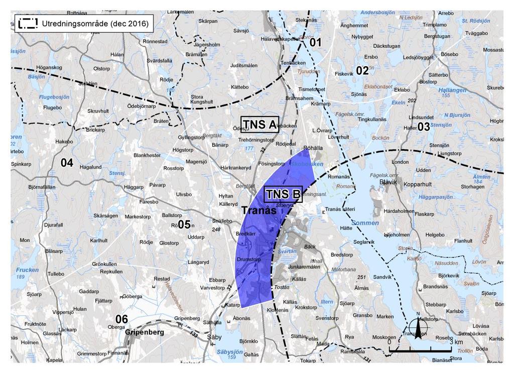 10.3 Delområde TnsB Figur 53. Geografisk avgränsning av delområde TnsB.