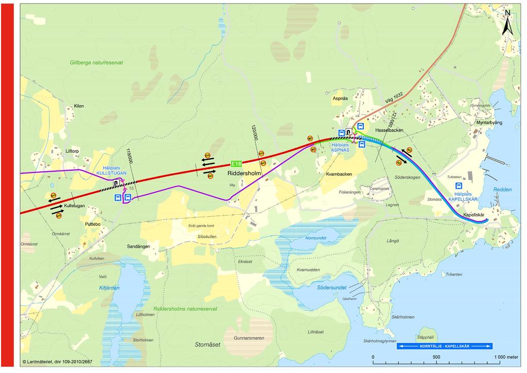 Aspnäs vägskäl: 0 km/h vid Aspnäs