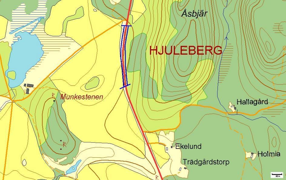 Hänsynsobjekt 710, Hjuleberg, HJULEBERG Motivering: Fin vägkant i brynmiljö.