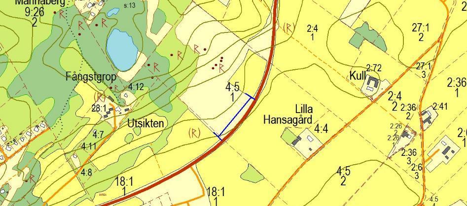 2 Artrik vägkant Falkenberg kommun N 696 Lilla Hansagården, SKREA Insektsintressanta slänter med hävdgynnad flora.