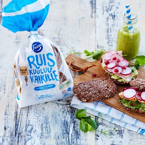 Nya produkter som ger bättre hälsa och välmående Fazers tummen upp-symbol Baked Health är en signal om att den aktuella brödprodukten är ett bra val, eftersom den smakar gott och främjar välmående.