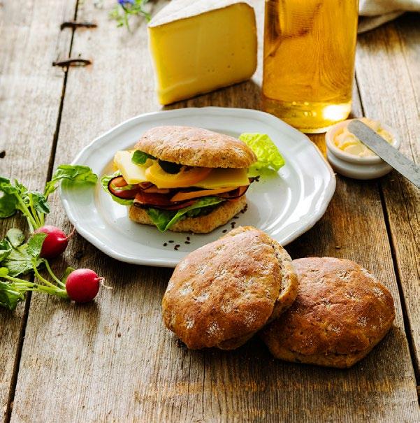 (FODMAPs) än vanligt rågbröd, ett havrebröd som inte innehåller något vete men rikligt med hälsosamma frön och en glutenfri fralla.