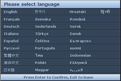 Användning Starta projektorn 1. Anslut nätsladden till projektorn och till ett nätuttag. Slå på strömbrytaren till nätuttaget (i tillämpliga fall).