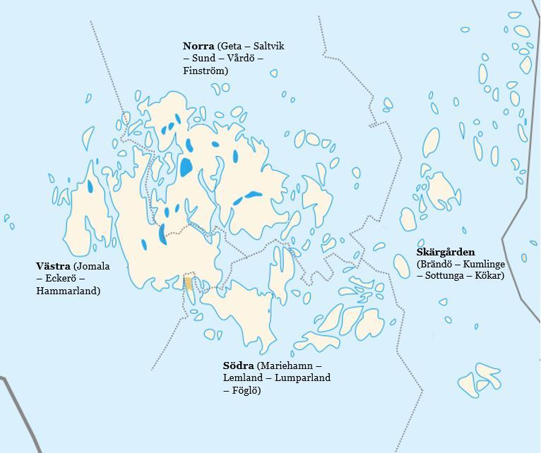 enda kommun bedöms ha bäst förutsättningar att jämna ut och effektivisera dessa kostnader. 4.2. Fyrkommunsförslaget 1. Norra: Geta, Saltvik, Sund, Vårdö och Finström 2.