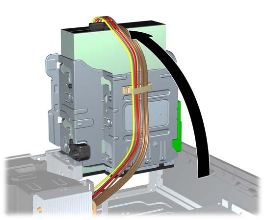 Ta bort och byta ut 3,5-tums intern SATA-hårddisk Systemet stödjer inte parallella ATA (PATA)-hårddiskar.