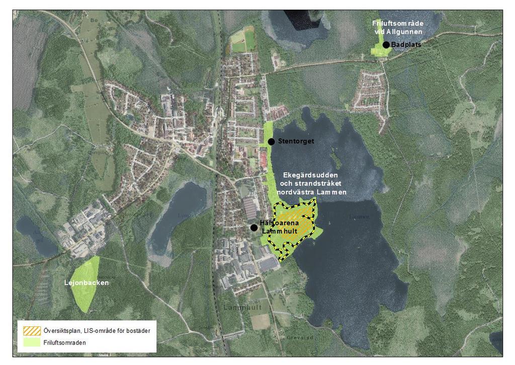 Prioriterade friluftsområden i våra sex kommundelscentra Invånarna i våra kommundelscentra har ofta en god tillgång och nåbarhet till gröna och blå miljöer för friluftsliv.