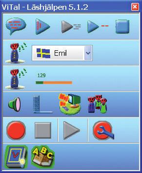 Läs och Skrivhjälpmedel ViTal ViTal är ett talsyntes program för uppläsning av text via dator.
