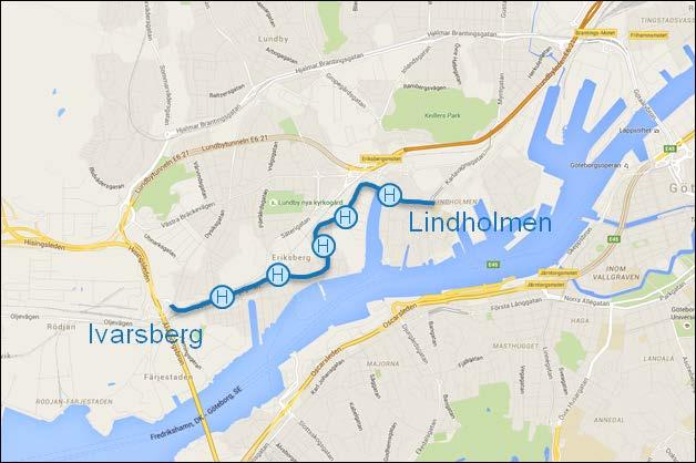 4 Citybuss - BRT Norra Älvstranden, västra och nordvästra delen (förberett för spårutbyggnad) Typ av anläggning: Lindholmen Ivarsbergsmotet: Konceptupprustning Citybuss BRT Ivarsbergsmotet