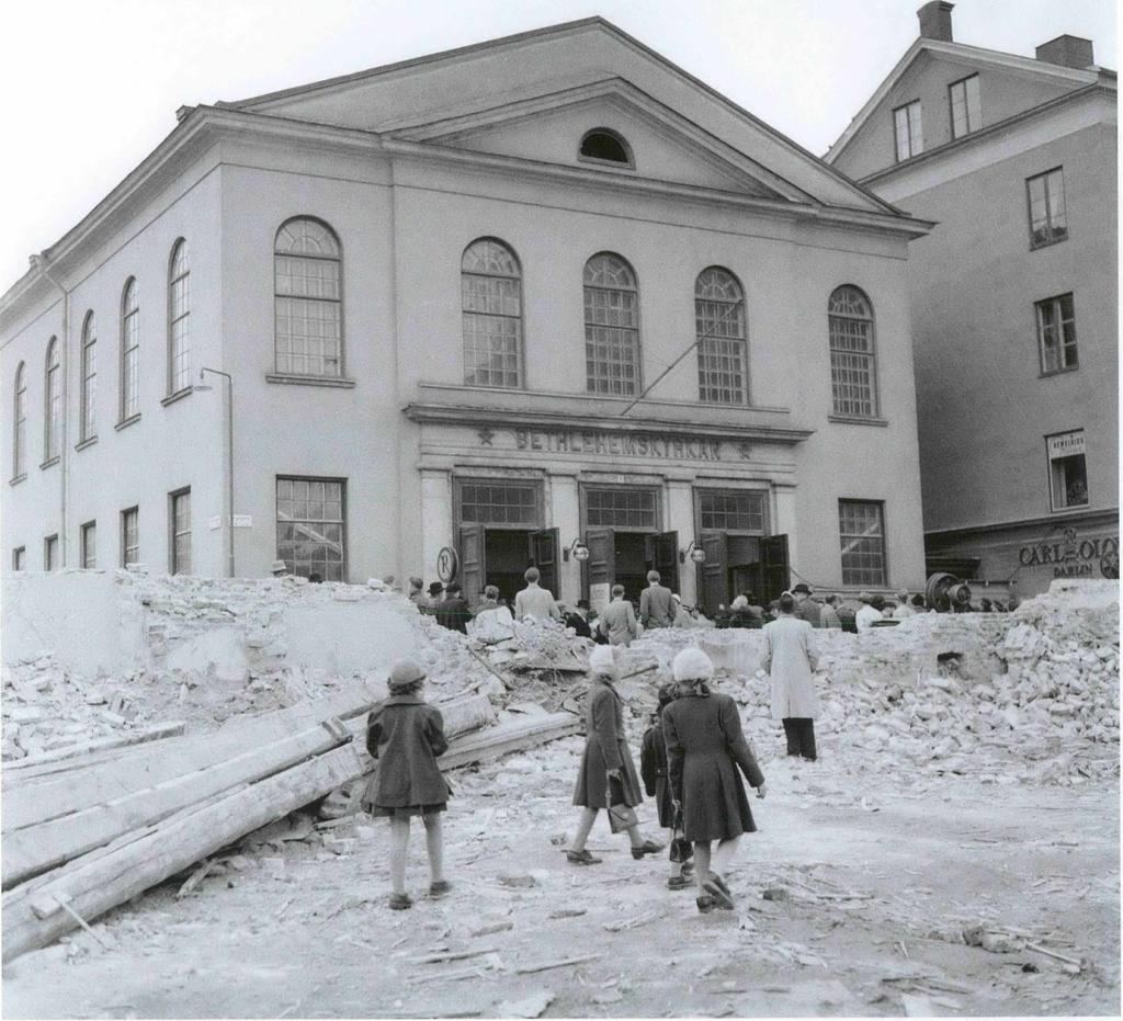 Betlehemskyrkan inför rivning år 1953-