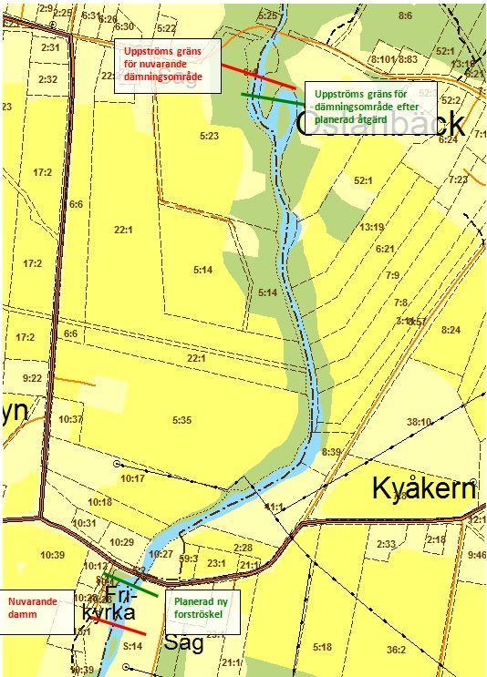 Masshantering Eventuellt överblivna massor kommer att deponeras inom fastigheten Östanbäck S:14. Anmälan om muddermassor kommer att skickas till bygg och miljönämnden, Skellefteå kommun före åtgärd.