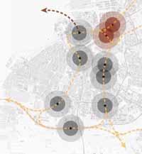 Utgångspunkten för förtätningen är att på bästa sätt utnyttja de goda kollektivtrafikförbindelserna som finns vid Östervärns station och Värnhemstorget men även framtida spårvagnslinjer på