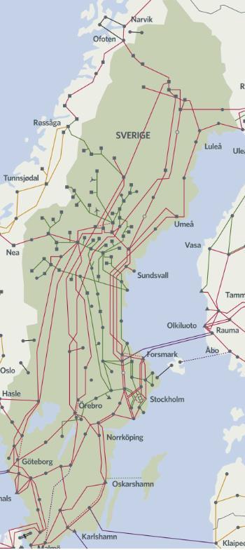 Sveriges elnät värde 455 miljarder kronor 3 nivåer av