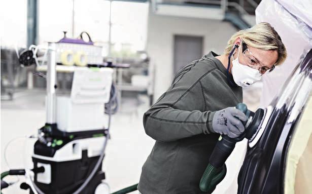 Säkerhet Säkerhetspaket En säker framgång. Torrt och explosivt damm hör inte hemma i omgivningsluften, utan i säkerhetssetets brandhämmande plastbehållare.