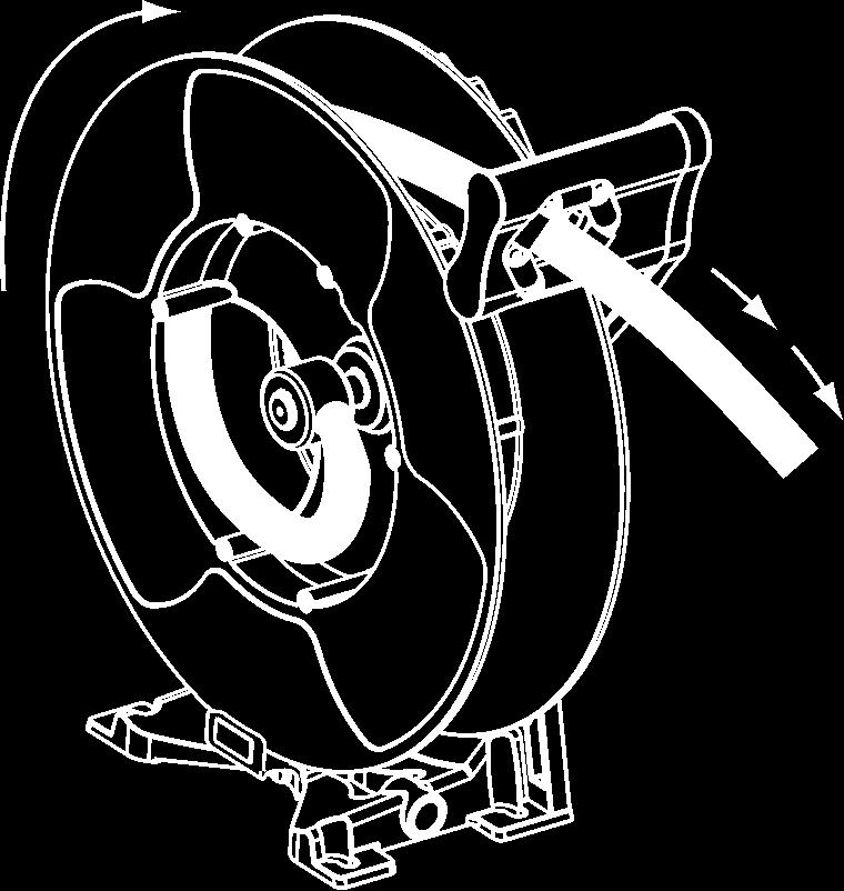 (EN) Swivel replacement Warning! Before removing the damaged swivel, close the nearest shut off valve to the reel and open the fluid control gun to release the pressure inside the hose.