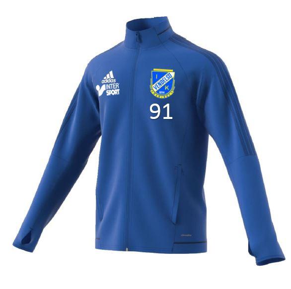 Spelare Tiro 17 Trg JKT INTERSPORT: 2-rad vit, Placering under Adidas Vendelsö IK Färg Klubbmärke: Placering vänster bröst, jämnhöjd Adidas +