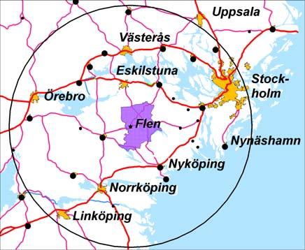 3 Omfattning Kommunen har en total areal av 826 kvadratkilometer, varav 114 kvadratkilometer är vatten, och fick sin nuvarande omfattning vid en kommunsammanläggning 1971.