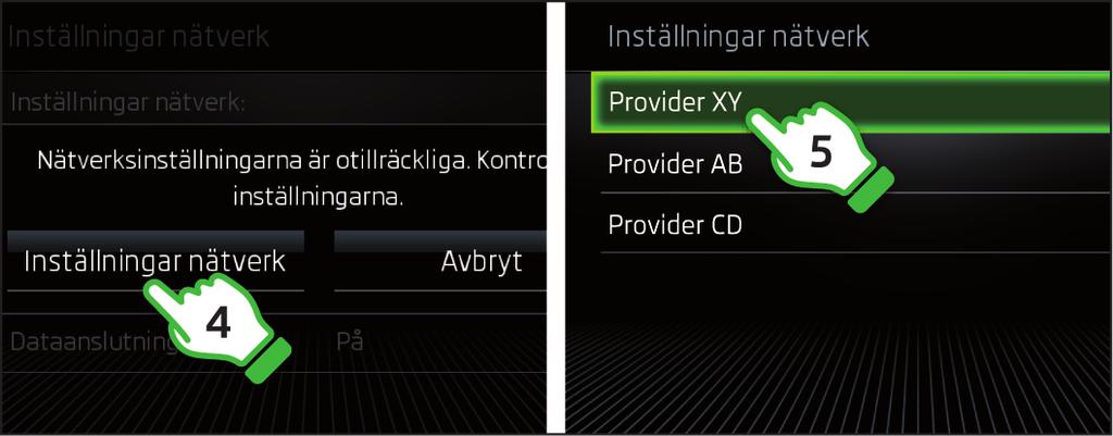 Stick in CarStick B med isatt SIM-kort i "mini"-format i den främre USB-ingången A.