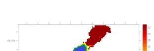 surface layer (0-10m) DIN to DIP ratio.