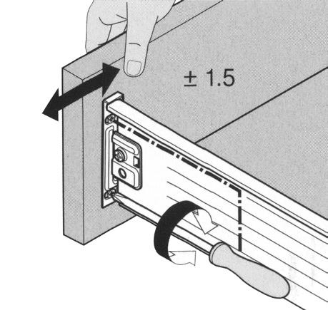 Metox Justering Sidjustering ±1,5 mm ().