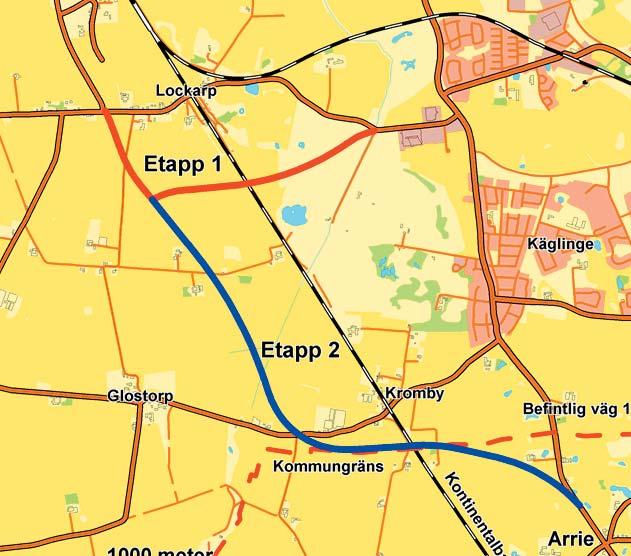 INLEDNING Karta, vägutredning Banverket samt Euromaint AB, kapacitetstudier mm Två separata analyser av kapacitetsfrågorna konstaterar att en verkstad och depå i Glostorp är tillgänglig för planerad