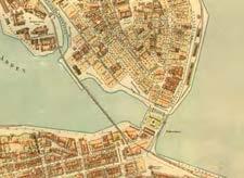 Karta från 1885 med Karl Johans torg och Nils Ericssons sluss. Karta från 1940 med Karl Johanslussen. utformningen. Detta är inte minst tydligt i dagens anläggning.