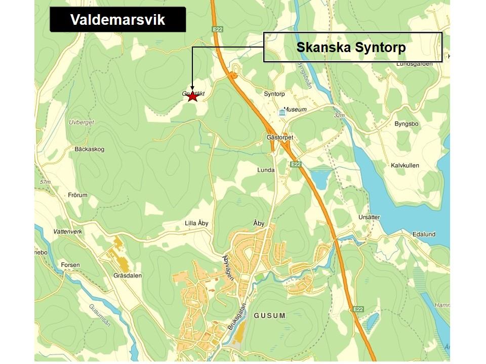 5 (10) Skanskas bergtäkt Syntorp i Valdemarsviks kommun.