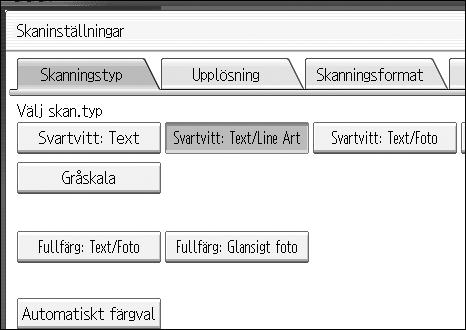 6. Olika skannerinställningar Detta avsnitt beskriver olika skannerinställningar.