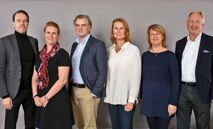 COREMS LEDNING Från vänster: Håkan Engstam, Anna Lidhagen Ohlsén, Jesper Carlsöö, Eva Landén, Ulrika Allgulander och Jerker Holmgren.