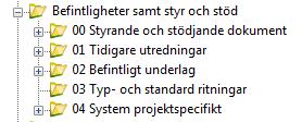 1 Befintligheter samt styr och stöd Mappen Befintligheter samt styr och stöd användas för att hantera den information som beställaren vill göra tillgänglig för kontraktens medlemmar eller andra