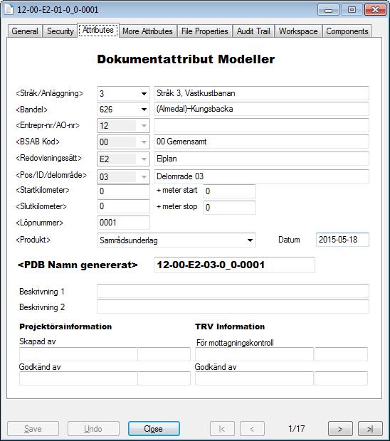 Detta görs under Interface i aktivitetsfältet. Gränssnitten styr hur attributen visas under Egenskaper (Properties). Ex.