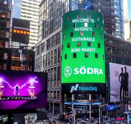 Övriga hållbarhetsupplysningar Grönt avtryck i New York Hållbara finansieringslösningar är ett ytterligare steg i Södras ambitiösa hållbarhetsarbete.