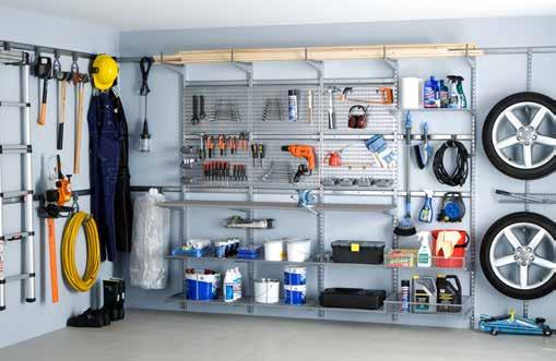 VÄGG- OCH DÖRRBASERAT Kombinera med Utility Home produkter för mer funktion. Utility storage / garage Praktisk och effektiv väggförvaring för ditt garage, förråd eller trädgårdskjul.