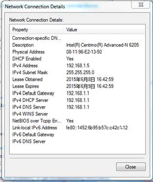 2.168.1.1. 1 5 3 6 4 2 7 Fig. 3: Hämta DHCP-serveradress 4. Öppna användargränssnittet för din router.