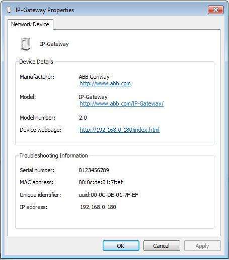 Operating Instructions Integrera mobila slutenheter med IP-gateway Pos: 18 / 4.2.1 Alternativ 1: Igångsättning med Windows UPnP-tjänsten Förhandsvillkor Det finns en DHCP-server på nätverket, t.ex.