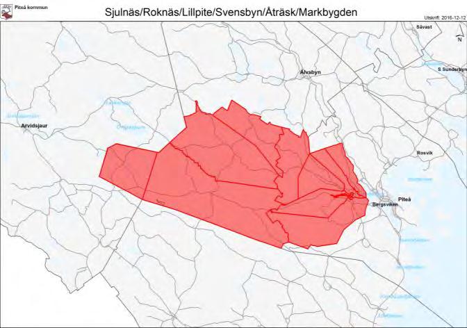 Samhällsservice vård Roknäs hemtjänstområde Roknäs, Sjulnäs, Lillpite, Svensbyn, Markbygden Äldreomsorg Roknäsgården, vård- och omsorgsboende 46 platser, omsorg dygnet runt 33 kvinnor - 13 män