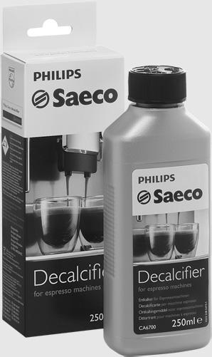 BESTÄLLNING AV UNDERHÅLLSPRODUKTER SVENSKA 49 Använd endast Saeco underhållsprodukter för rengöring och avkalkning. Dessa produkter kan köpas i Philips webbshop på adressen www.shop.philips.