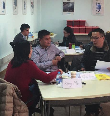 Nederman års- och hållbarhetsredovisning 2016 FOKUS PÅ VÅRT FÖRETAG Ledarskapsutbildning i Kina Under 2016 deltog 30 chefer från olika delar av Nedermans kinesiska verksamheter i ett internt