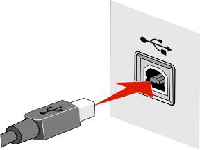 2 Anslut den lilla, fyrkantiga anslutningen till baksidan av skrivaren. 3 Fortsätt att följa anvisningarna på skärmen. Vad är skillnaden mellan infrastruktur- och ad hoc-nätverk?