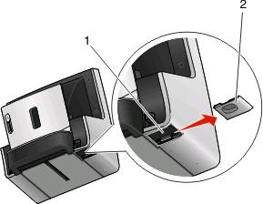 Använd För att 13 USB-porten Ansluta skrivaren till en dator med en USB-kabel. Varning risk för skador: Rör inte USB-porten förutom när du sätter i eller tar ur en USB-kabel eller installationskabel.