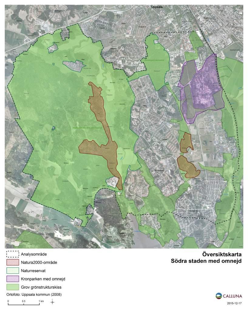 Bakgrund Calluna AB har fått i uppdrag av Uppsala kommun att genomföra konnektivitetsanalyser för värdefull skog inklusive ädellövträdbestånd i utvecklingsområdet Södra staden med omnejd.